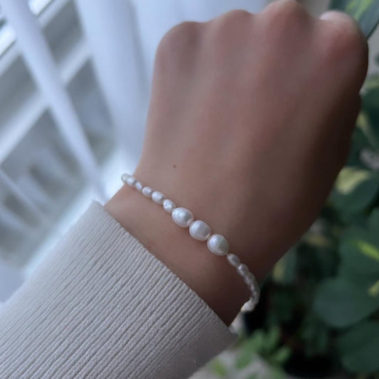 Ferskvandsperle armbånd